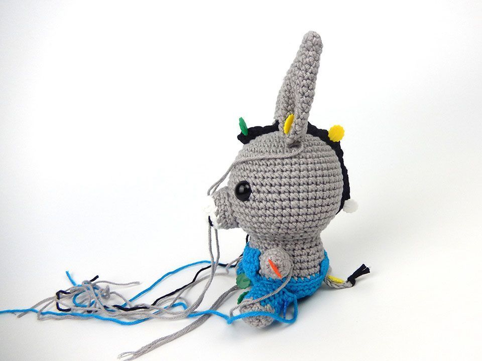 Patrón burrito amigurumi gratis 3