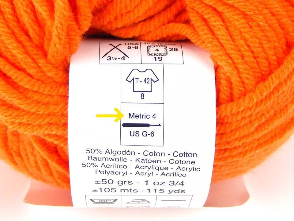 elegir aguja adecuada amigurumis etiqueta