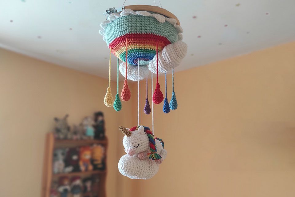Patrón móvil unicornio amigurumi