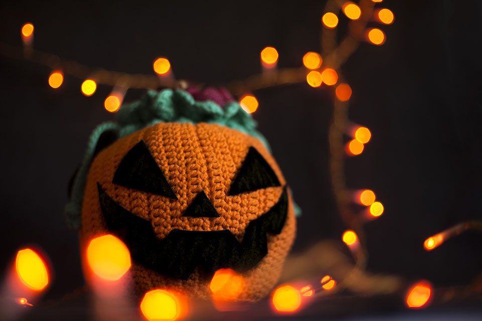 Patrón crochet bolsa calabaza Halloween