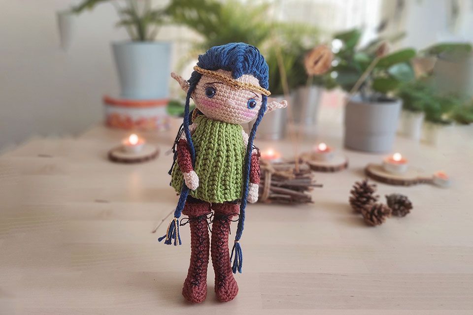 Patrón elfa Dilara amigurumi