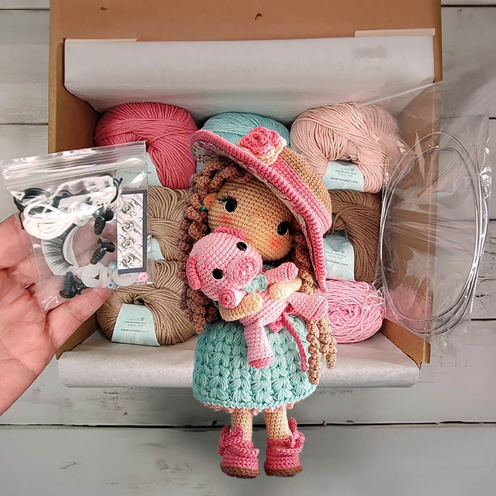 kit amigurumi muñeca romantica