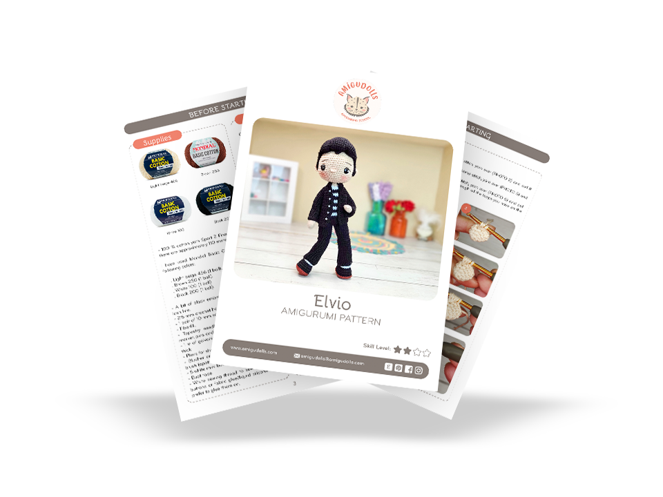 ELVIS AMIGURUMI PATRÓN ELVIS